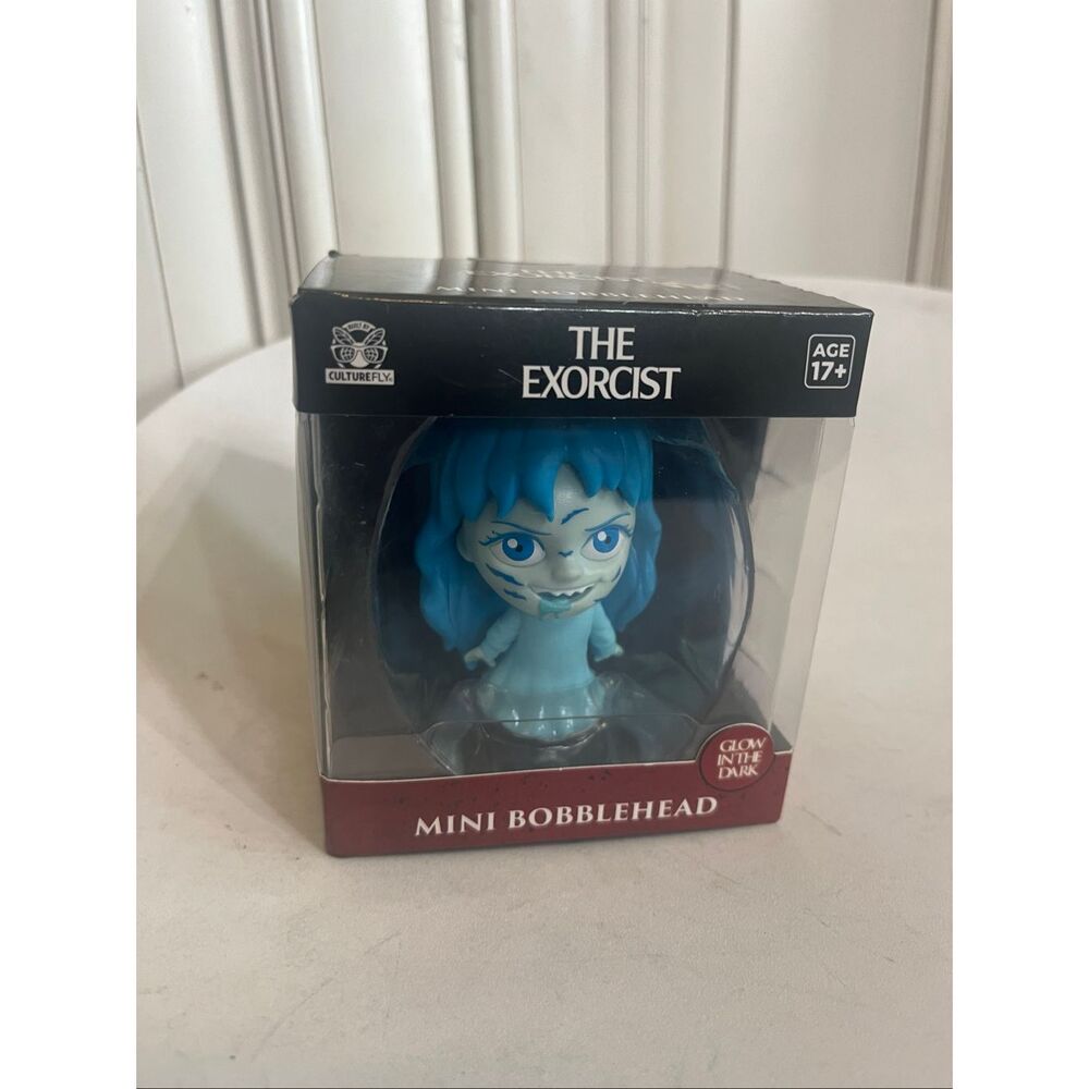 CultureFly “The Exorcist” Regan Horror Glow-in-the-Dark Mini Bobblehead NWOT - Picture 6 of 6